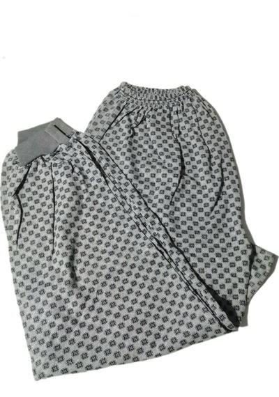 Abarta Erkek Battal Manşetli Ağlı Pijama Altı -3xl-4xl-1 Adet Açık Gri