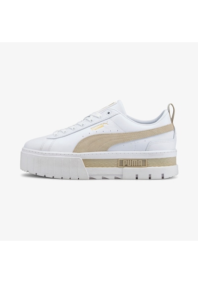 Puma Mayze Kadın Platform Beyaz Spor Ayakkabı Düz 381983 Beyaz