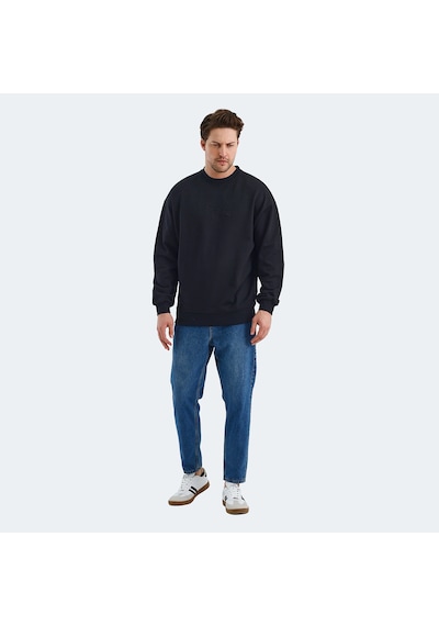 Slazenger VADIK Oversize Erkek  Siyah Sweatshirt