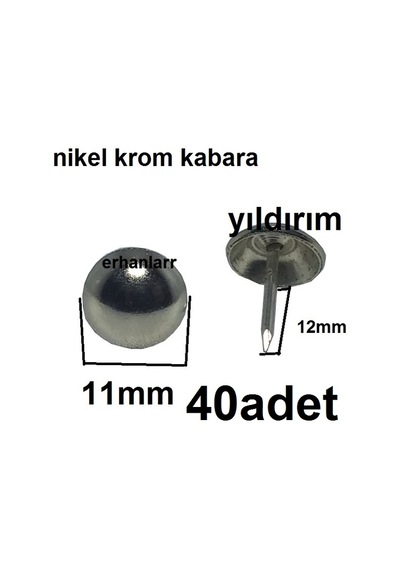 Kabara Raptiye Çivi Koltuk Çivisi Krom Metalik R