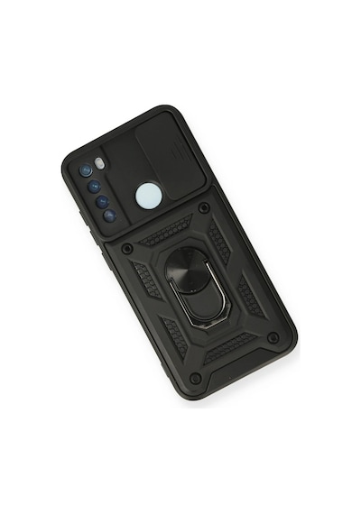 Newface - 224 - Xiaomi Redmi Note 8 Kılıf Pars Lens Yüzüklü Silikon - Spt-gld - - Siyah Sıyah