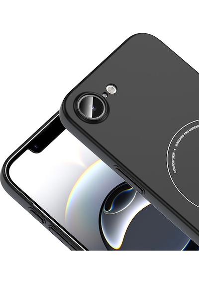 Maks Technology iPhone Uyumlu 16e Kılıf M-safe Şarj Özellikli Kamera Korumalı Mkst Elio Sert Pc Kapak - Derin Mor