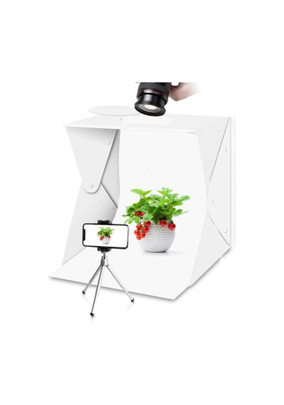 Katlanabilir Mini Fotoğraf Kutusu Işıklı Ürün Çekim Çadırı 40x40x40