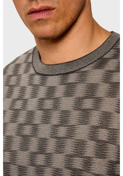 Emporio Armani Saf Yün Yuvarlak Yaka Kazak Erkek Kazak Em006276 Af29848 F8035 Koyu Gri