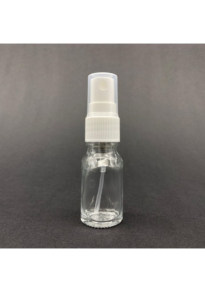 10 Ml Şeffaf Cam Şişe Beyaz Spreyli , 10cc Şeffaf Spreyli Boş Şişe X 6 Adet