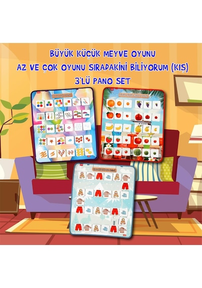 3 Set - 87 Parça Tox Az - Çok . Büyük - Küçük Meyve ve Sıradakini