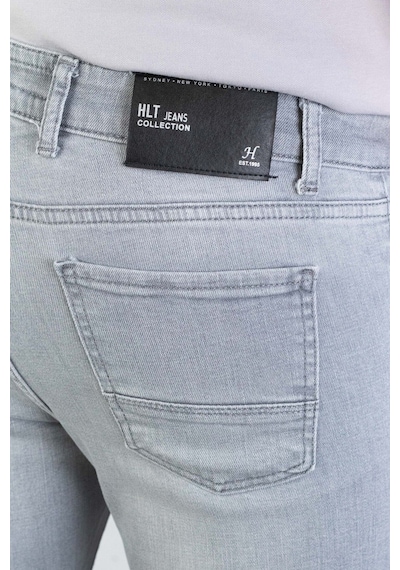 Erkek Gri Slim Fit Dar Kesim Esnek Likralı Denim Jeans Kot Pantol (524238244)