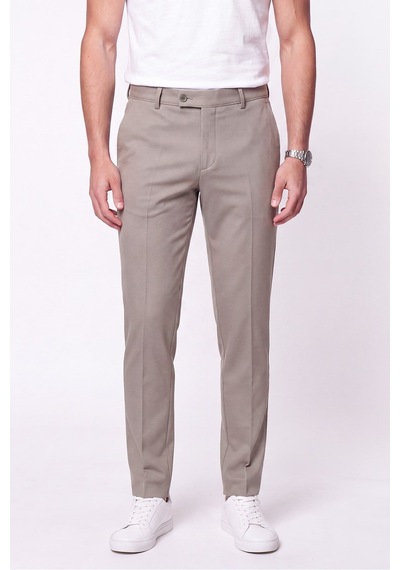 Comfort Fit Rahat Kalıp Yan Cep Pamuklu Dokulu Kum Pantolon P 1219