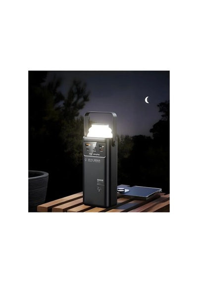 Hızlı Şarjlı Powerbank 40.000mah 22.5w Dahili Kablolu 2x Usb Outdoor Taşınabilir Işıklı Siyah - 890465018 Siyah