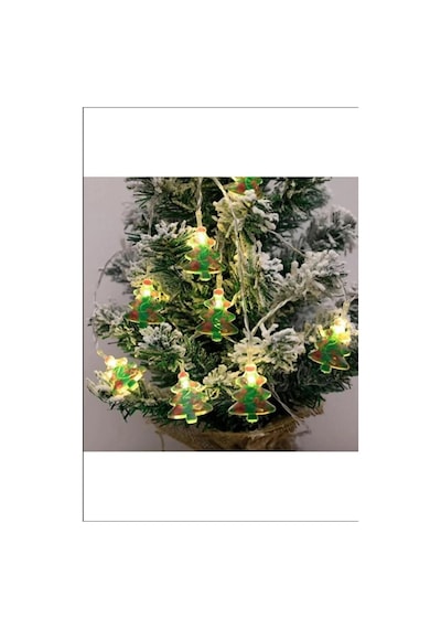 Pilli Led Işık, 1.5 Metre Yılbaşı Ağacı Işığı, Ağaç Figürlü Ev Dekorasyonu, Parti Süsleme Led Sarı