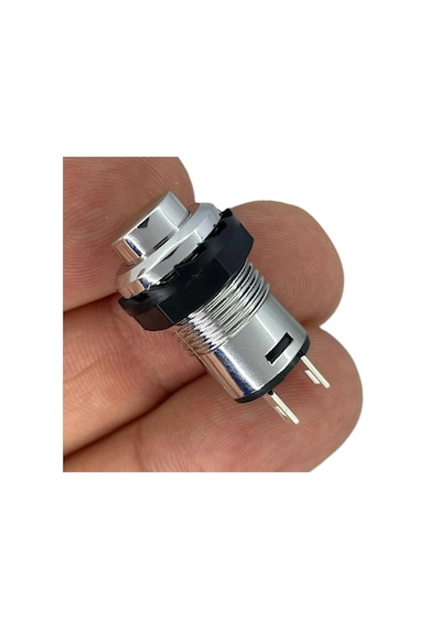 Ic-185c Gümüş Buton Yuvarlak Plastik Kalıcı 12mm 2p