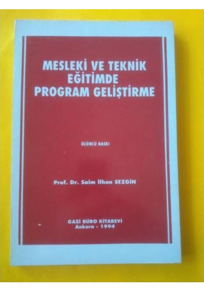 Mesleki ve Teknik Eğitimde Program Geliştirme 1994 Baskı