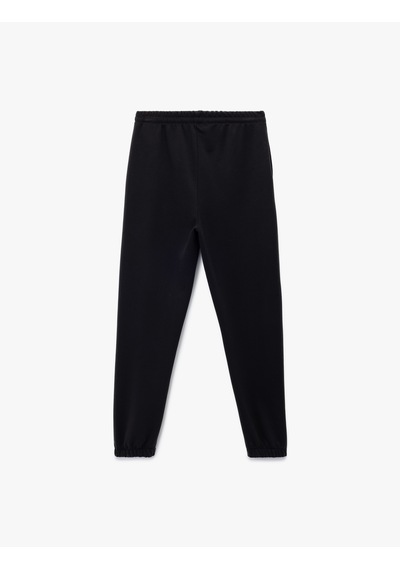 Koton Modal Kumaş Cepli Beli Bağlamalı Jogger Pantolon Siyah 6wak40032ek Siyah