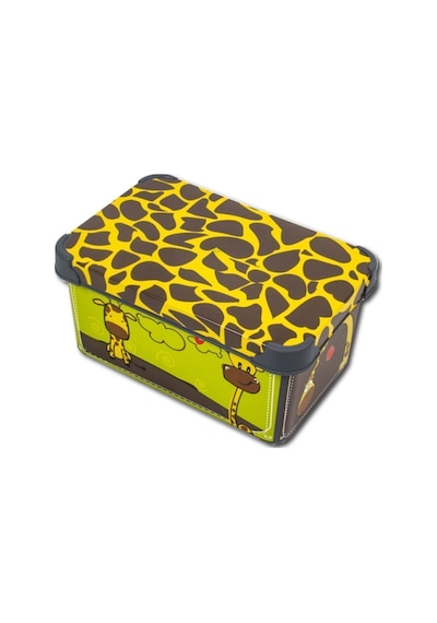Style Box Giraffe Desenli 5 L Dekoratif Saklama Kutusu Çok Renkli