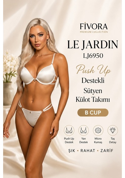 Le Jardin Push Up Sütyen Takımı Lj6950 B Cup Yan Destekli Taşlı İnce Askılı Micro Kumaş Kadın İç Giyim Takımı Ekru - 904909675 Ekru - 904909675 Ekru Le Jardin Push Up Sütyen Takımı Lj6950 B Cup Yan Destekli Taşlı İnce Askılı Micro Kumaş Kadın İç Giyim Takımı Ekru - 904909675 Ekru - 904909675 Ekru