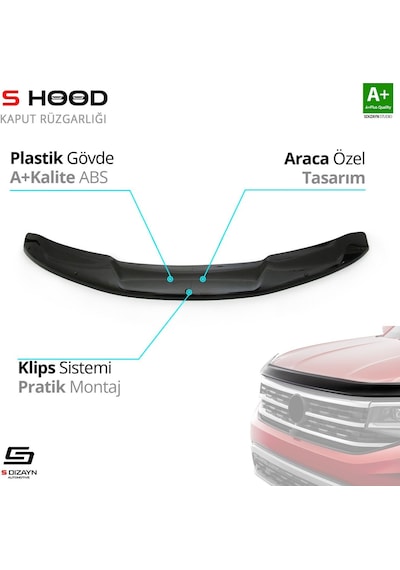 S-dizayn Nissan X-trail Abs Plastik Kaput Rüzgarlığı 2014 Üzeri A+kalite