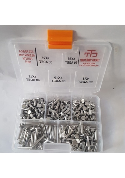 Alüminyum Dövme-Ezme Perçin Seti 270 Adet