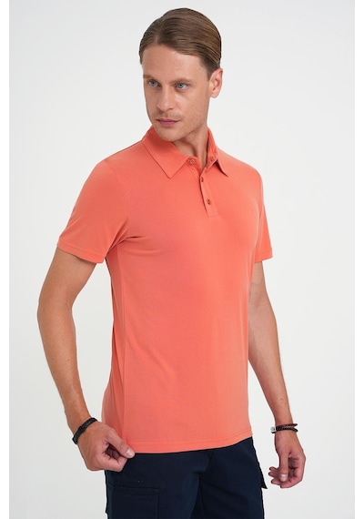 Efor Comfort Fit Polo Yaka Modal Karışım Kısa Kol Casual Turuncu Tişört Ts 903 Turuncu