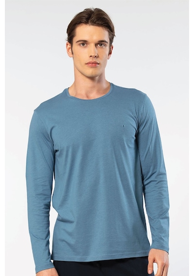 Cacharel Erkek Modal Pamuk Bisiklet Yaka T-shirt 2242/indigo İndigo