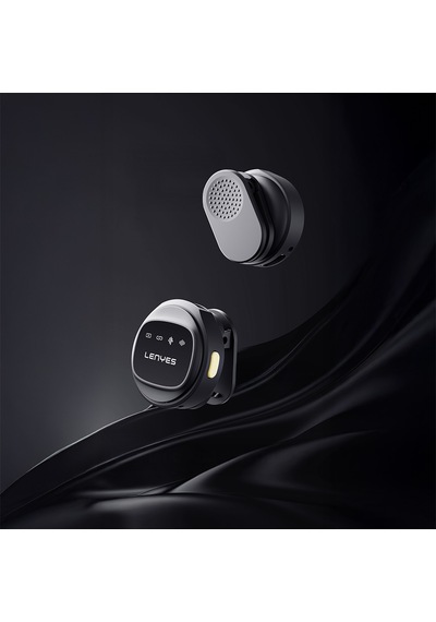 Lenyes Lm204-l Akıllı Gürültü Engelleyici Lightning Bağlantılı Kablosuz Yaka Mikrofonu Siyah