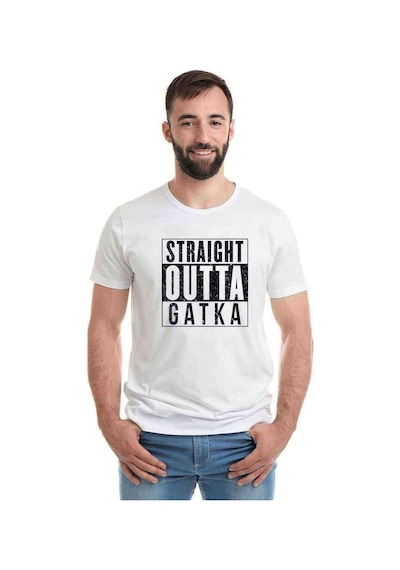Pubg Pubg Straıght Outta Gatka Baskılı Beyaz Erkek Tshirt