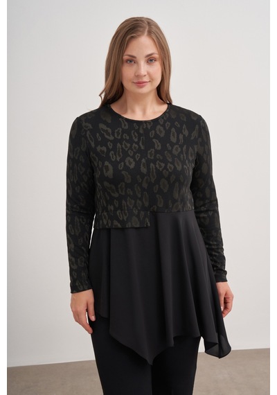 Aker 24aw15747112 Büyük Beden Tunik 24aw15747112 044 Haki