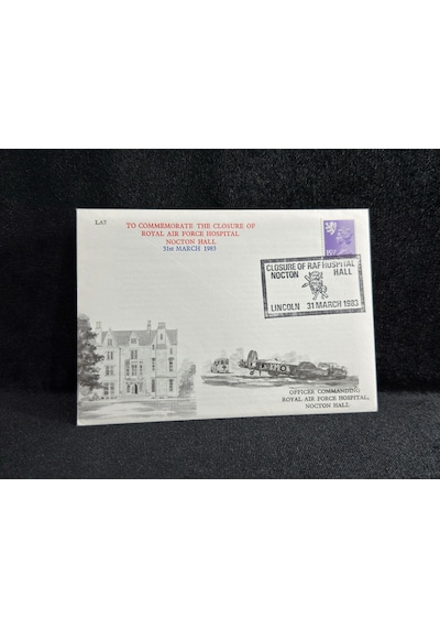1983 İngiltere Kraliyet Hava Kuvvetleri The Closure Of Royal Air Force Hospital Nocton Hall Fdc İlk Gün Zarfı Limited Islak İmzalı
