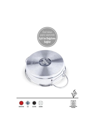 Fms Rafadan 20-22 Cm 2'li Çelik Sahan Seti 5029 Gri