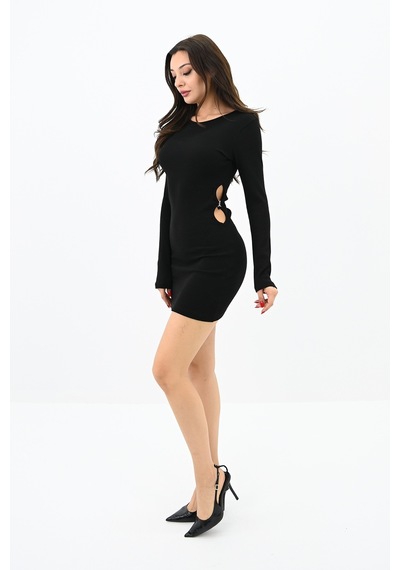 Koza Butik Kadın Pencere Detaylı Mini Elbise 5215-24 001