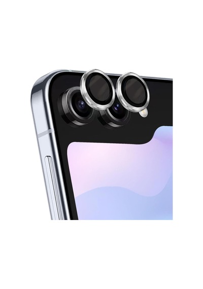Microsonic Samsung Uyumlu Galaxy Z Flip 7 Fe Tekli Kamera Lens Koruma Camı Gümüş
