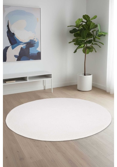 Valeryhome Vl Comfort Düz Saçaklı Peluş Düz Yolluk Ekru Ekru2
