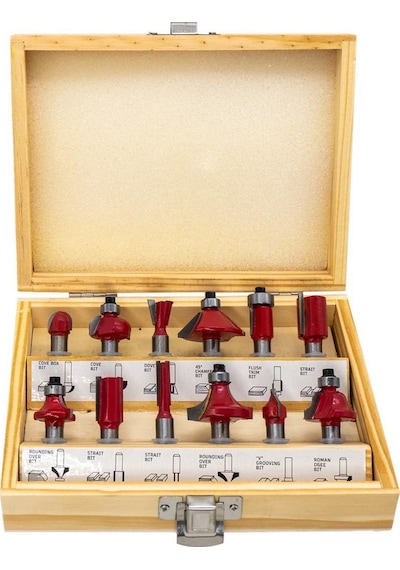 Rox Wood 0310 Ahşap Freze Seti 12 Parça Sap: 8mm