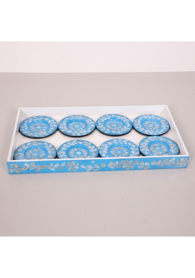 Pure Sedefli 45x25x4 Cm. Tepsi Ve 12 Li Sedefli Çay Tabağı Diğer
