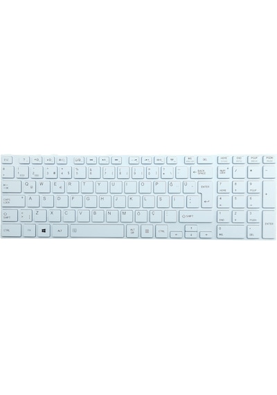 Toshiba Uyumlu Satellite C850, C855, C870, C875 Klavye (Beyaz)