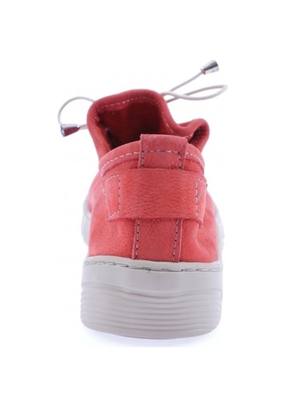 Dgn 1031 Kadin Bağcikli Casual Ayakkabi 1031-2224-R0796 Kırmızı Nubuk