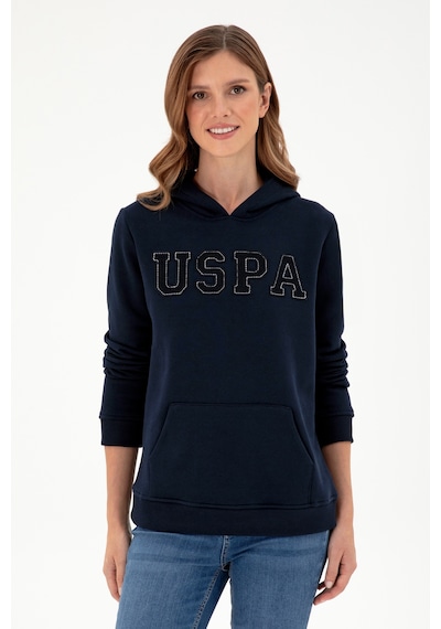 U.S. Polo Assn. Kadın Lacivert Basic Kapüşonlu Sweatshirt 50296931-VR033