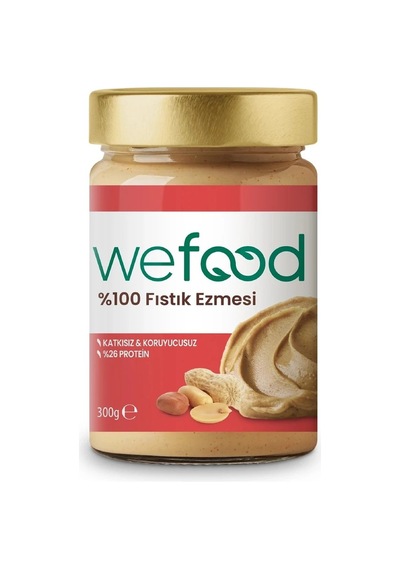 Wefood %100 Fıstık Ezmesi Sade 300 G 3'lü Paket