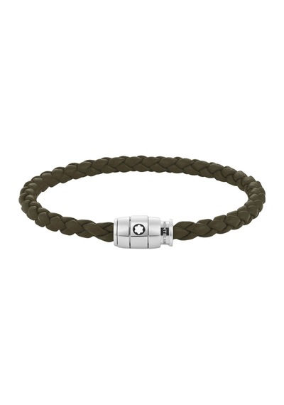 Montblanc Medium Soft Haki Deri Bileklik 136004 Haki