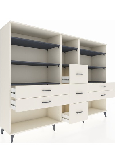 Hyperion Dolap 8 Raflı 7 Çekmeceli 220x44x163 Aytaşı-antrasit/ay Aytaşı-antrasit/aytaşı Hyperion Dolap 8 Raflı 7 Çekmeceli 220x44x163 Aytaşı-antrasit/ay Aytaşı-antrasit/aytaşı