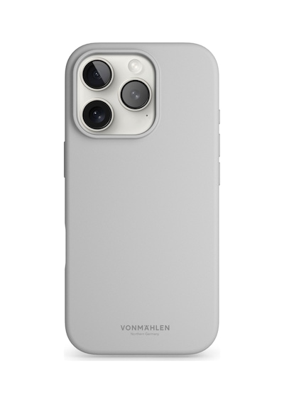 Vonmahlen Apple Uyumlu iPhone 16 Pro Max Magsafe Silikon Kılıf Açık Gri