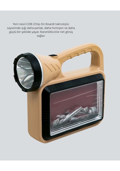 Solar Cob Alev Efektli Lamba Güneş Enerjili, Suya Dayanıklı, Taşınabilir