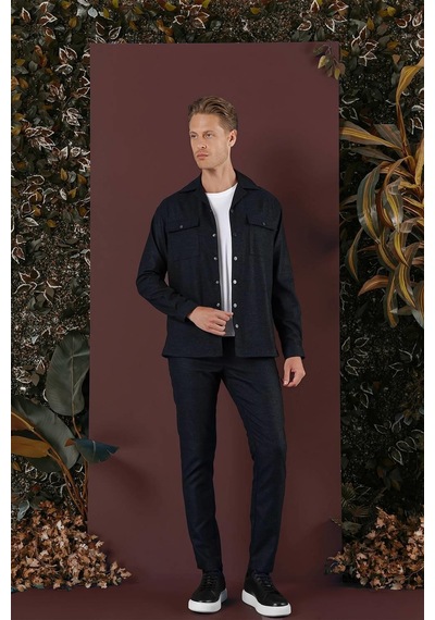 Efor G 1560 Slim Fit Lacivert Klasik Gömlek Lacivert Efor G 1560 Slim Fit Lacivert Klasik Gömlek Lacivert