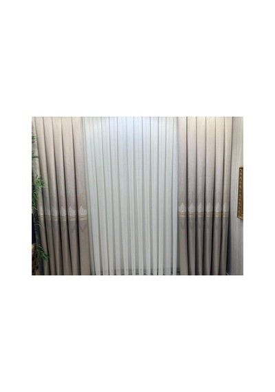 Titus Fj632145 V-5228 Vizon 1/3 Sık Pileli Fon Perde Apm Çok Renkli
