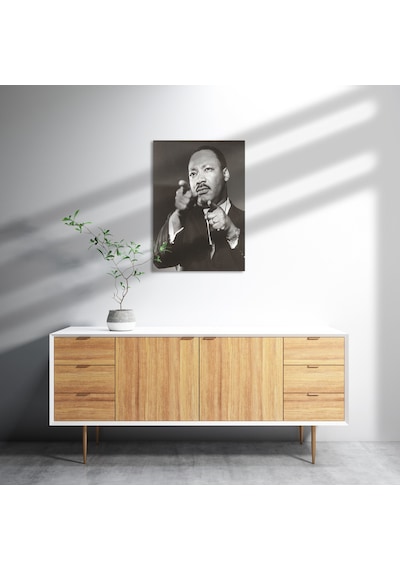 Cakasepetim Martin Luther King Siyah Beyaz Ahşap Mdf Tablo
