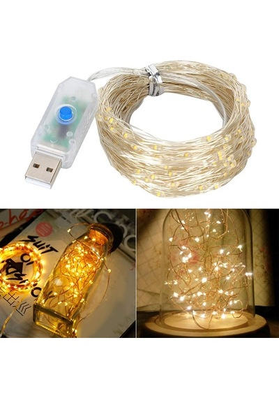 Powermaster Pm-37723 Usb Girişli Uzaktan Kumandalı 30 Metre 8 Modlu Günışığı Dekoratif Yılbaşı - Peri Led Işık
