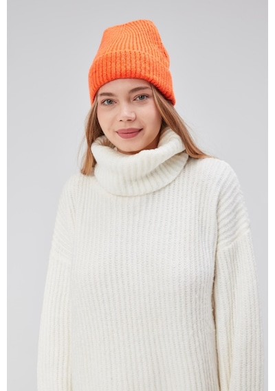 Derikem Basic Şık Standart Lüks Unisex Tiftik Bere Turuncu