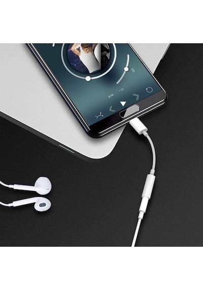 Apple Uyumlu iPhone / Samsung / Xiaomi / Huawei Usb-c To 3.5mm Kulaklık Dönüştürü Dac Chip