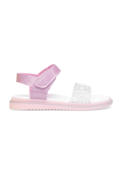 Elit Şa-f-036-25y Filet Kız Çocuk Düz Sandalet Pembe Pembe