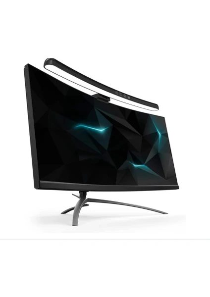 Yesnıce Curved Monitörü 24-27 Inch Işık Çubuğu Led Işıklar Göz Bakımı, Masaüstü 3 Kademeli