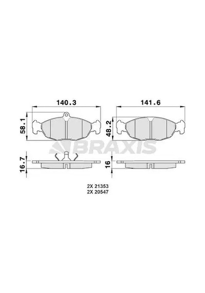 Opel Corsa B On Fren Balatasi 1.4 1993-2000 Braxıs Aa0009
